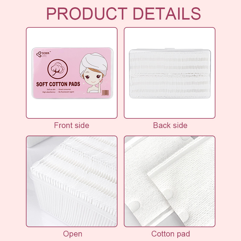 Boxed square makeup cotton pads details page (4)