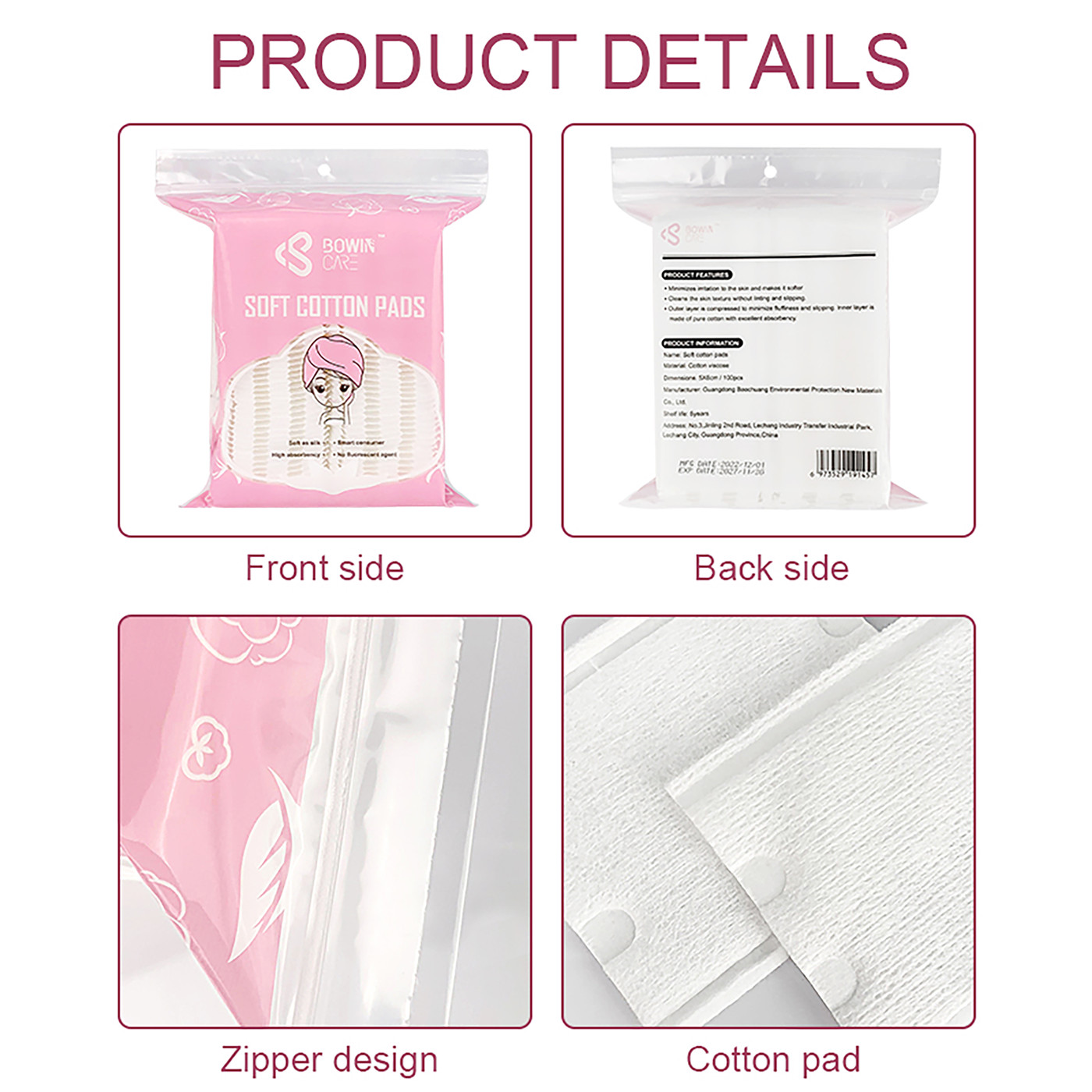 Disposable cotton pads